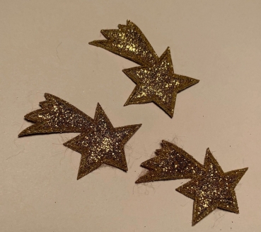 Kometenstreu aus Stoff, gold